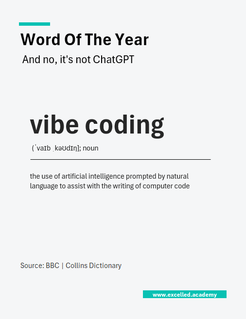 a text card to define the word of the year vibe coding